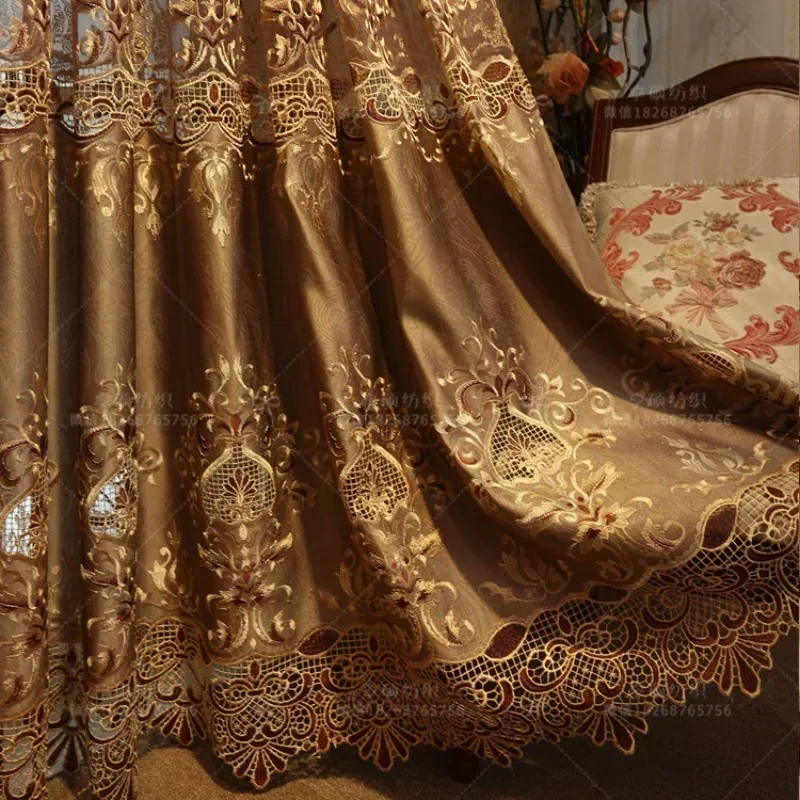 European Style New Product Water-soluble Embroidery Curtains for Living Dining Room Bedroom European Style Curtain Products