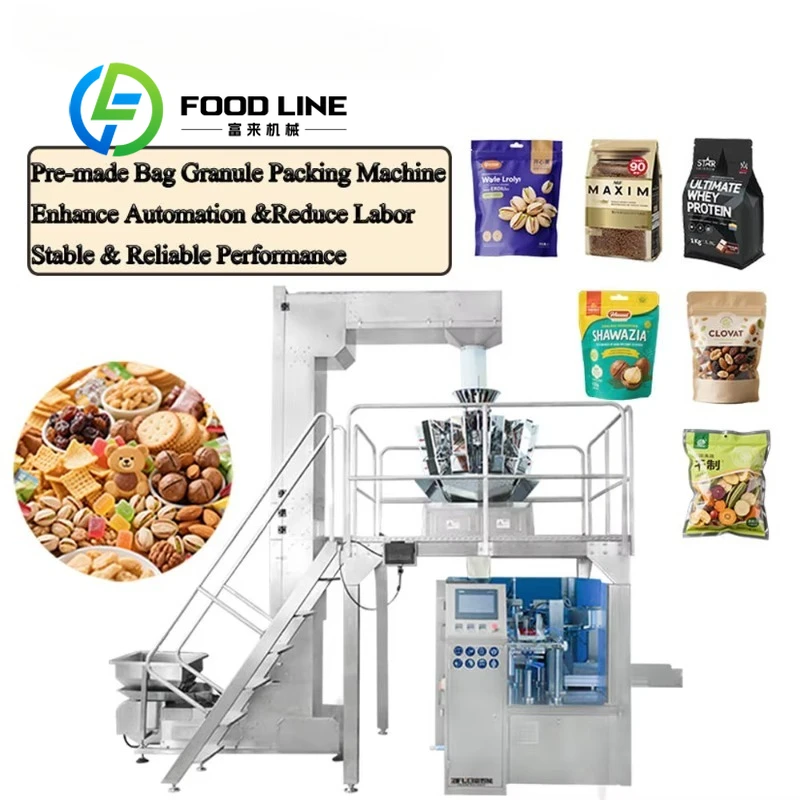Ice Candy Premade Zipper Bag Packing Machine Automatic Nut Snack Coffee Stand up Pouch Packaging Machine