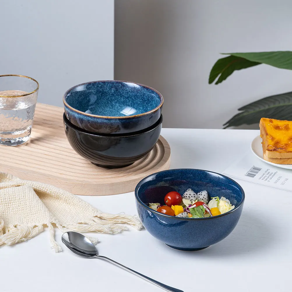 

Decorative Ceramic Bowl Japanese Style Multifunctional for Rice Noodles Desserts Healthy Safe Easy Clean Japanese Tableware