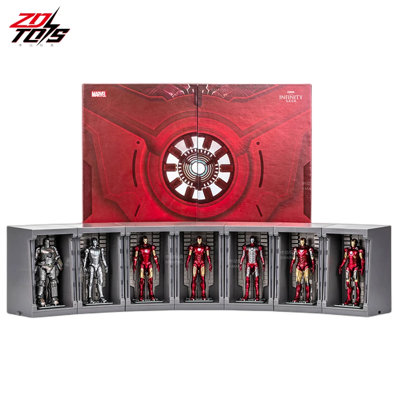 7Pcs/Set ZD Original Iron Man GNAKU 1/20 4 inches Marvel legends MK1 MK2 MK3 MK4 MK5 MK6 MK7 Action Figures Model Action Figure