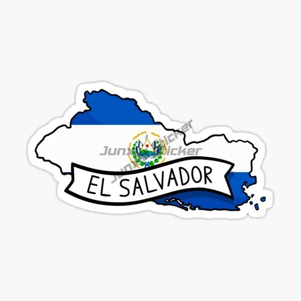 

EL SALVADOR Map Sign Flag Shield Emblem Oval Vinyl Car Bumper Window Motorcycle Sticker Decal PVC Decoration Decal Accessories