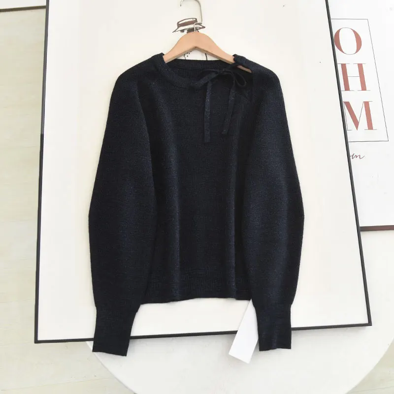 

Весна 2025: трикотаж с дизайном птиц iny Tead, свитер с галстуком-бабочкой, универсальный трикотажный топ с диагональю для женщин