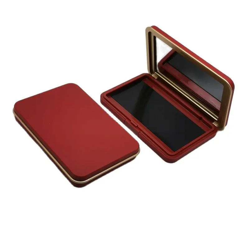 10pcs Eyeshadow Palette Empty Magnetic Red Eyeshadow Dish Compact Powder Blush Case DIY Eye Shadow Makeup Dispensing Box