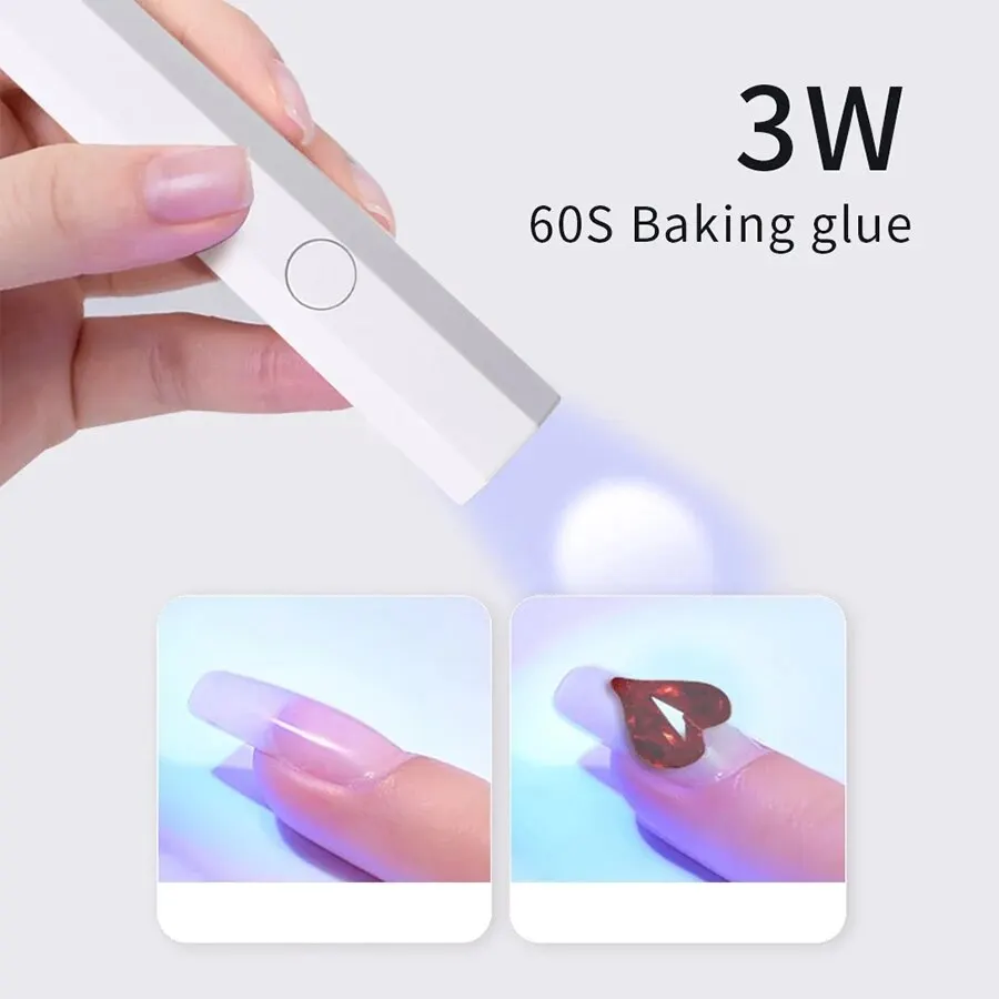 MINI Portable Salon Quick Dry USB Nail Dryer Machine Home Phototherapy Tools Professional UV LED Nail Lamp Mini Flashlight Pen