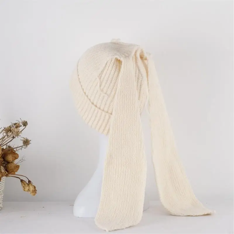 Dài Nữ Đi Thỏ Đan Nón Anime Trang Phục Hóa Trang Mũ Đi Bộ Đường Dài Mũ Chống Gió Cô Gái Mũ Đợi Đầu Đa Năng