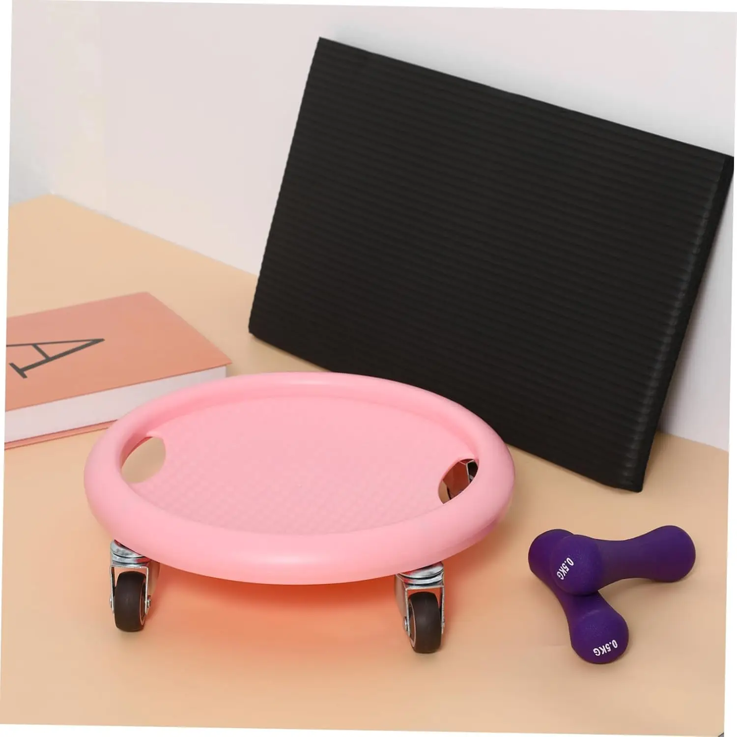 عجلة البطن عجلة البطن المدرب الدوار معدات اللياقة البدنية الصالة الرياضية أداة التمارين المنزلية مع وسادة التدريب للتدريب على العمل الأساسية #4