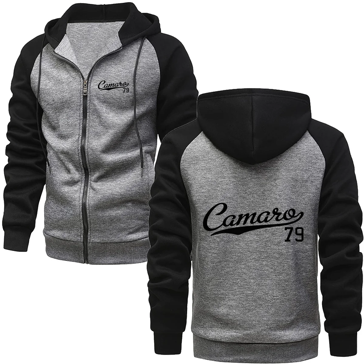 Camaro 79 Tail script 1979 Graphic T-shirt. Men's Hoodie Cardigan Color Block Hoodie Classic Jacket Men Coat Men Clothing