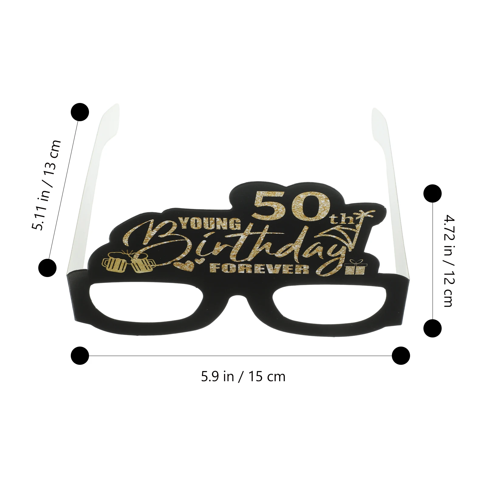 

12pcs 50Th Birthday Party Glasses Paper Eyeglass Frames Fun Sunglasses For Adults Reusable Photo Booth Props Party Decorations