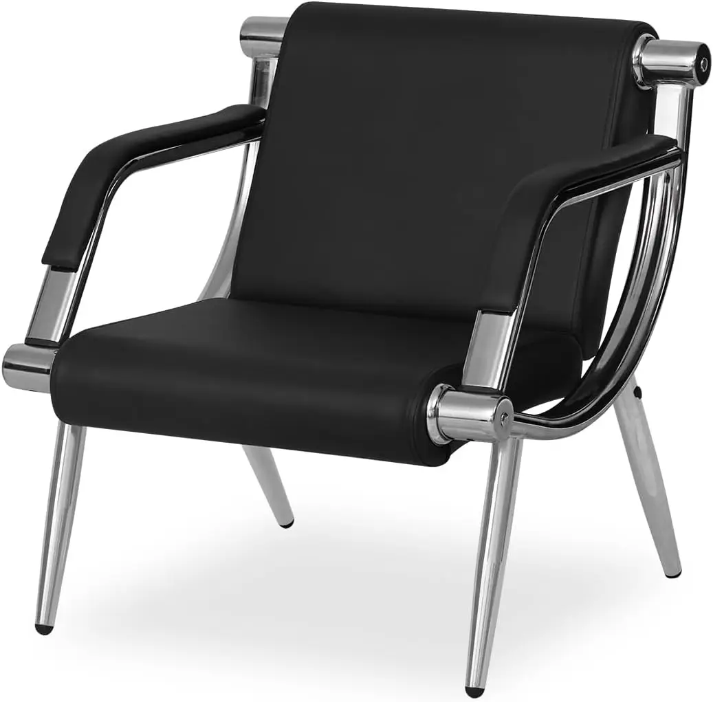 Waiting Room Chair- Office Reception Furniture with Armrest and PU Leather Cushion, Office Guest Chair for Waiting Room Airport