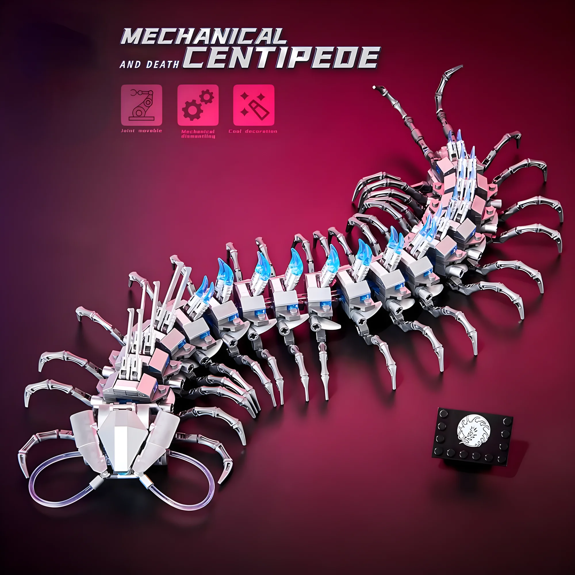 7041 メカニカルセンティペデッドビルディングブロック 698ピース DIYロボティクスキット ティーンと大人向け STEM教育玩具 ギアと動き付き