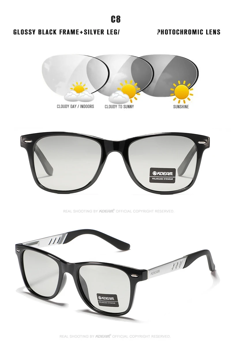KDEAM Aluminium Magnesium Polarisierte Myopie Sonnenbrille Männer Frauen Fahren Brillen Outdoor Casual UV400 -0,50 bis -6,00 – Detail 16