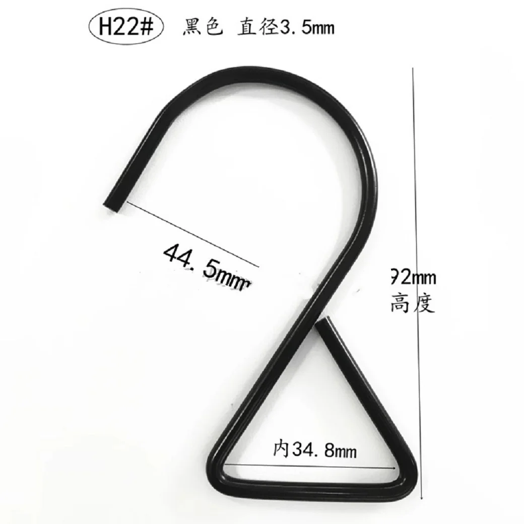 Stainless steel triangular load-bearing hanging hook, luggage strap threading rope, telescopic binding hook