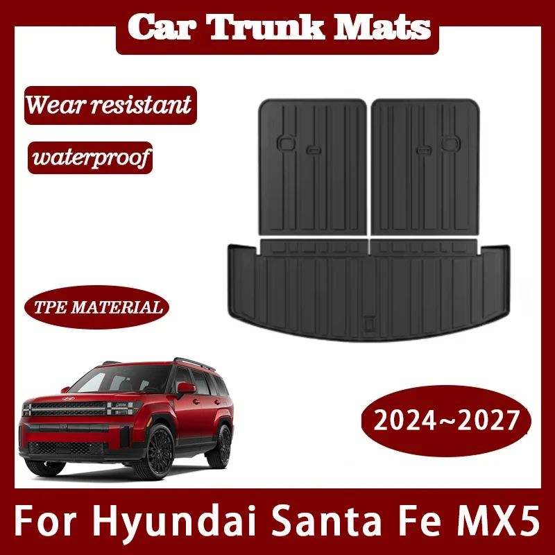 

Car Trunk Mat For Hyundai Santa Fe MX5 2024 2025 2026 2027 5seat 6seat 7seat Anti-dirty Storage Pad Cargo Liner Car Accessories