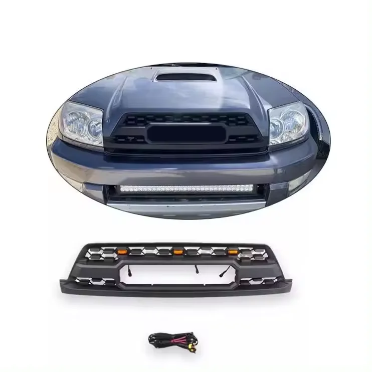 

Gobison 02-05 Hot Sale 4x4 Auto Tuning Accessories Front Bumper Grille With LED Light for Toyota 4runner Car Grille