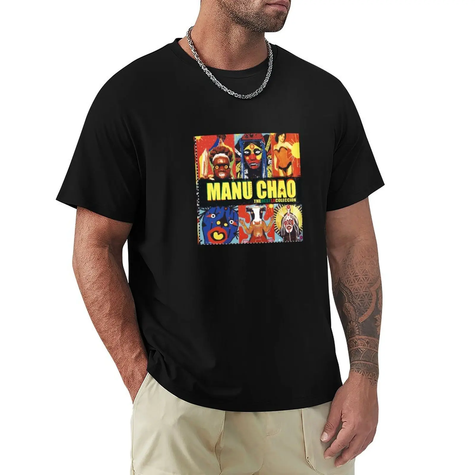 Camiseta Manu Chao básica ligera de manga corta
