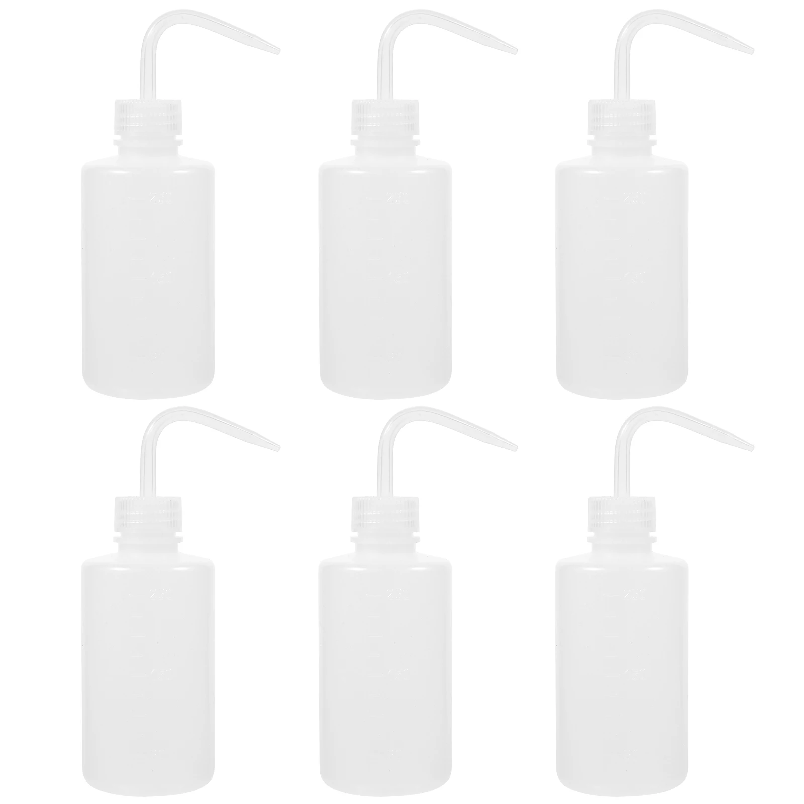 

6Pcs Plastic Refillable Squeeze Washing Bottles Empty with Scale Durable Safety Wash Bottles for Lab Kitchen Cosmetics