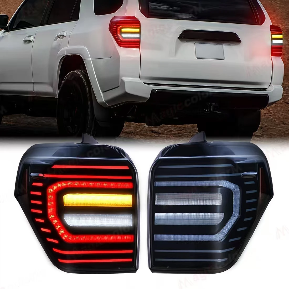 

Светодиодный задний фонарь для Toyota 4Runner 5th TRD/Limited/Off-Road/SR5/Sport 2013-2023, задний фонарь указателя поворота в сборе, задние фонари 12 В