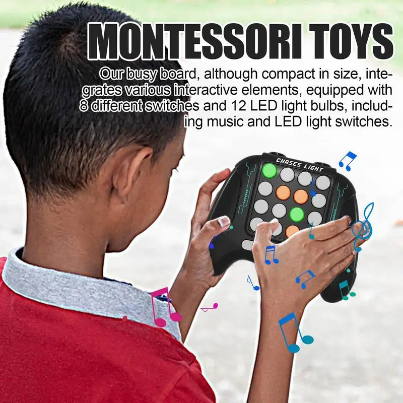 Pop Light Up Handheld Quick Push Toy Game, Speed Push Game Machine, Jogos de Viagem, Quebra-cabeça Rápido para Meninos e Meninas, Adultos