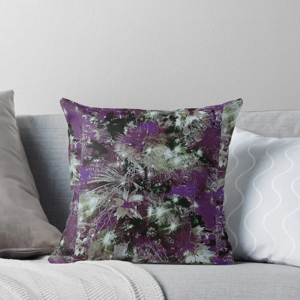 

Joyful Purple Festivity ElitebyElise Throw Pillow christmas pillowcases Sofa Cushions pillow