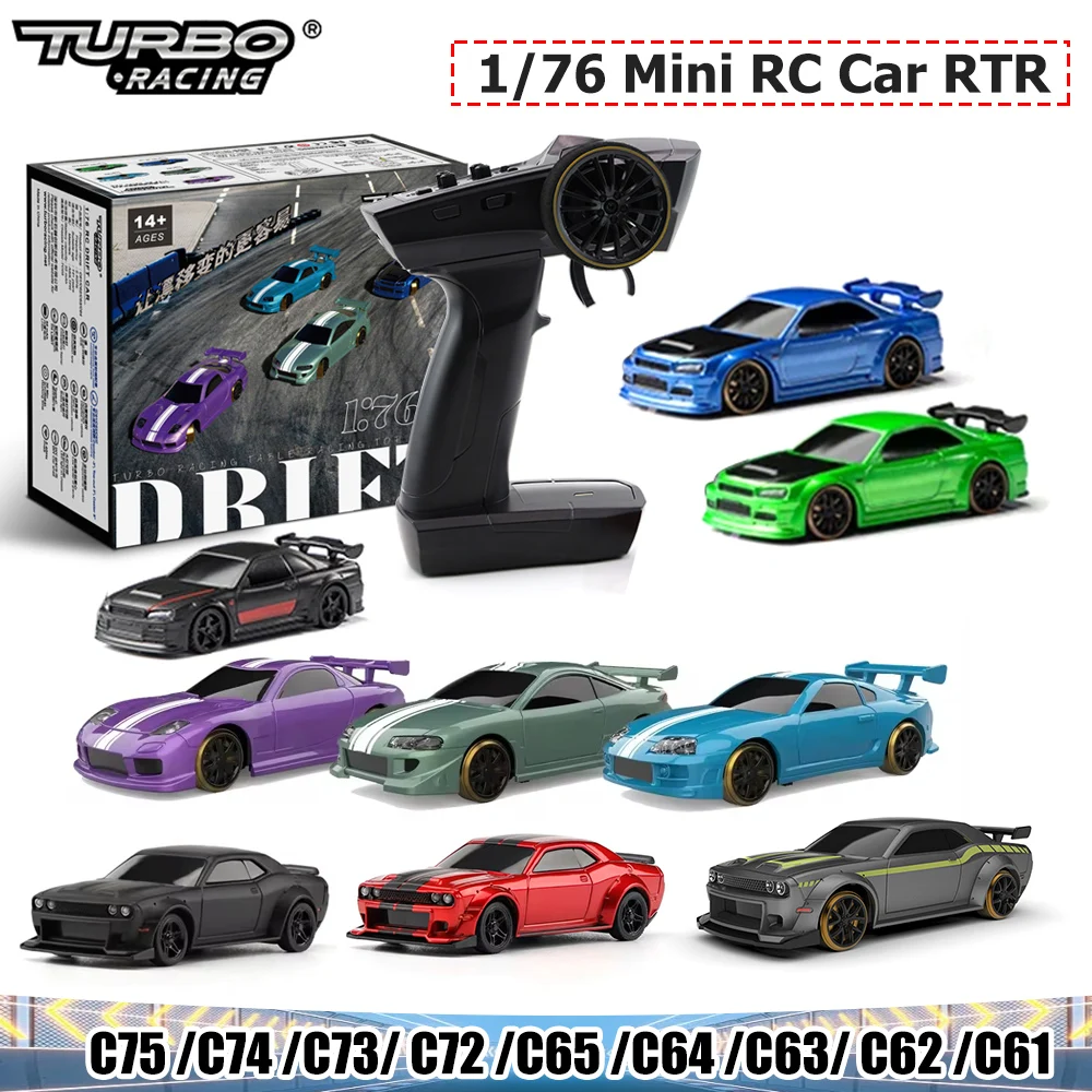 Turbo Racing 1:76 RC รถ C75 C74 C73 C72 C65 C64 C63 C62 C61 Mini Full Proportional RTR 2.4GHZ รีโมทคอนโทรลของเล่น