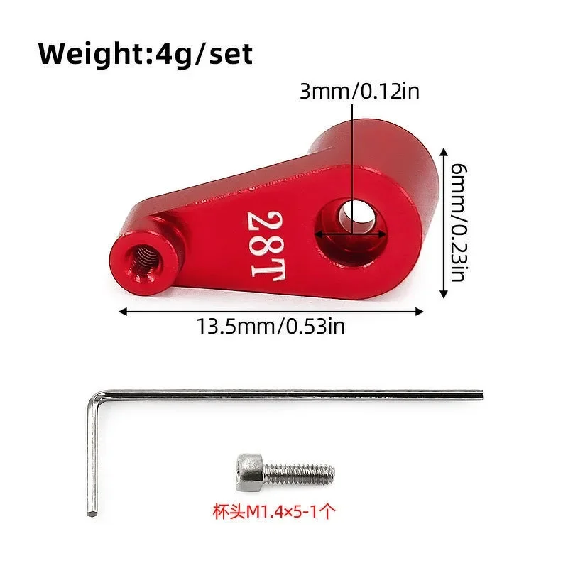 

FOR AXIAL 1/30 SCX30 K10 Aluminum Servo Arm 28T Compatible with Original Servo Accessories