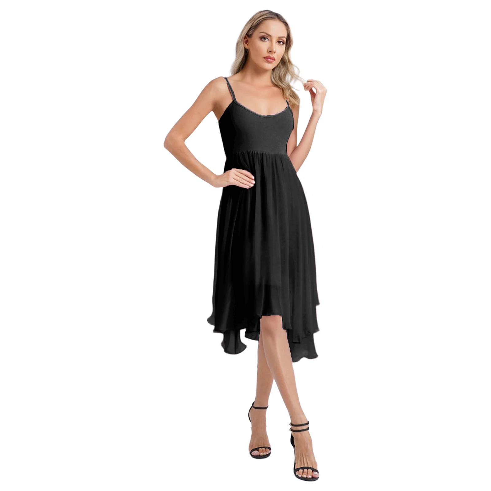 

Womens Gymnastics Modern Ballet Dance Dress One-piece Leotard Hem Dress Ballet Yoga Dress for Ballroom Performance Dancewear