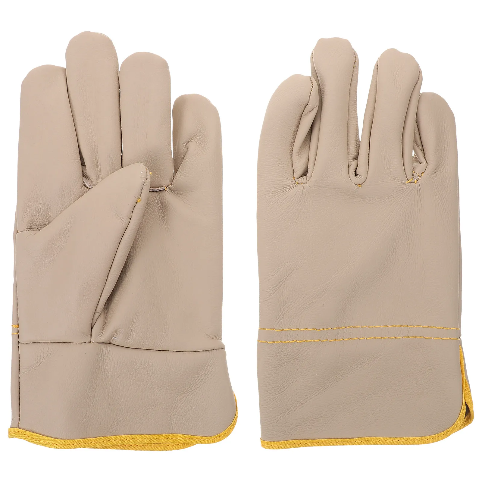 

1 Pair Anti-Scalding Splash-Proof Cowhide Work Gloves Mens Protective Non-Slip Gloves for Outdoor Working