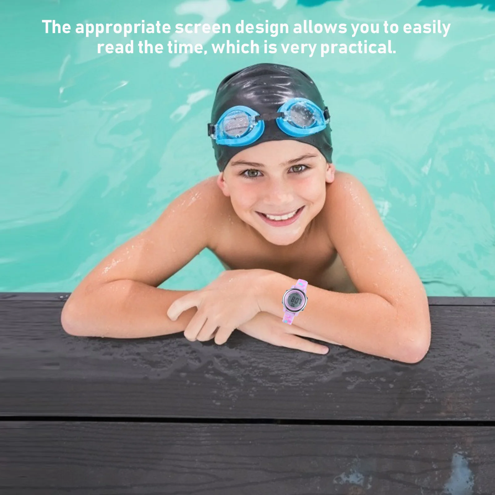 

1Pcs Waterproof Student Watch Electronic Wrist Watch for Kids Shockproof Comfortable Strap Chic Casual Design Ideal for School