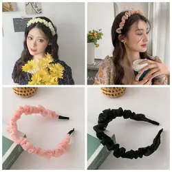 Fashion Organza Bezel Hair Bands for Women Sweet Candy Color Wrinkled Hair Hoop Retro Girl Lovely Headband New Hair Accessories