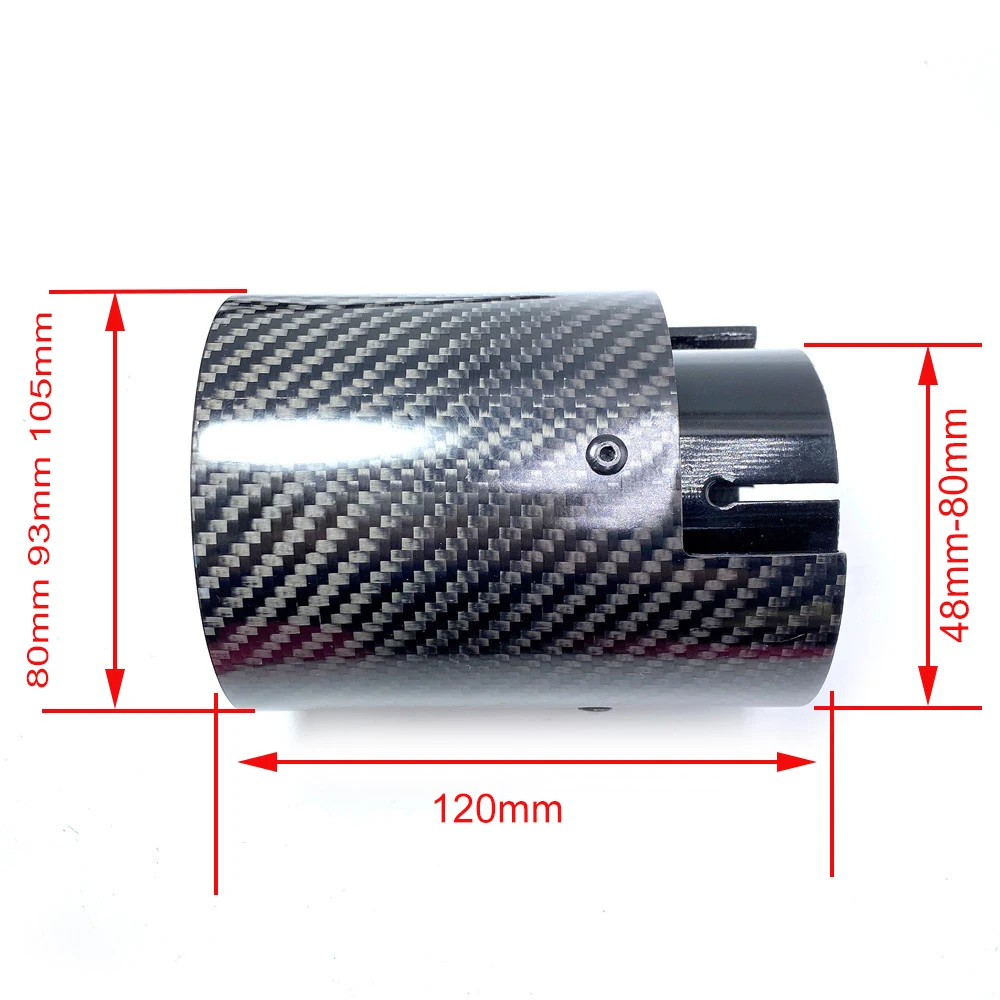 1PCS M Performance Carbon Fiber Exhaust Tip For BMW F87 M2 F80 M3 F82 F83 M4 Carbon Exhaust Tip Car Accessories With M LOGO