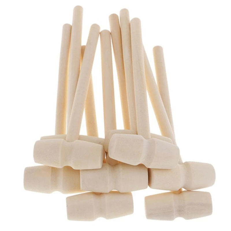 AB02 30Pcs Mini Wooden Hammer For Lobster Crab And Other Shellfish,Solid Wood Mini Mallet Knocking Planet Cake Wooden Hammer