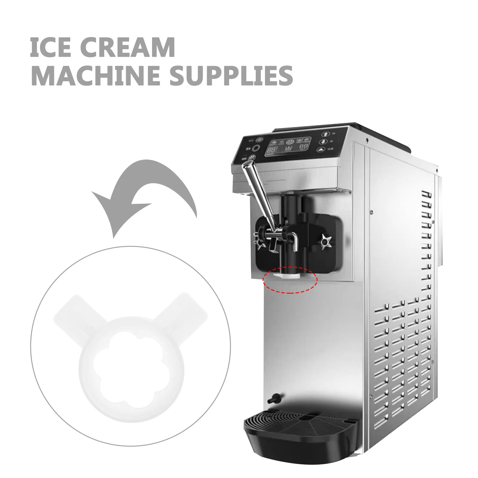 Ice Cream Machine Dispenser Tip Reusable Nozzles Smooth Surface Precise Control Ice Cream Cone Maker Accessories