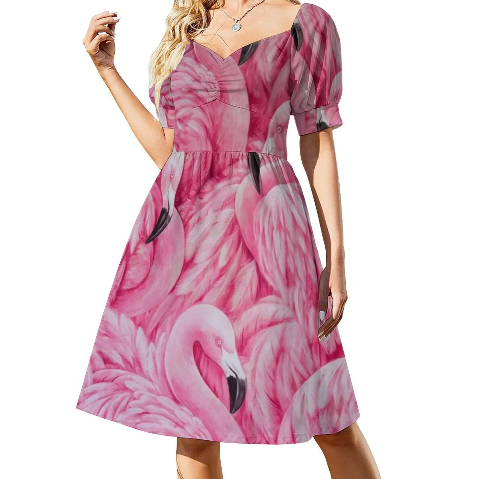 فستان بوهو أنيق بنمط فلامنغو وردي أنيق لحفلات الزفاف على الشاطئ فستان فلامنغو وردي وردي فلامنغو فلامنغو مساء #2