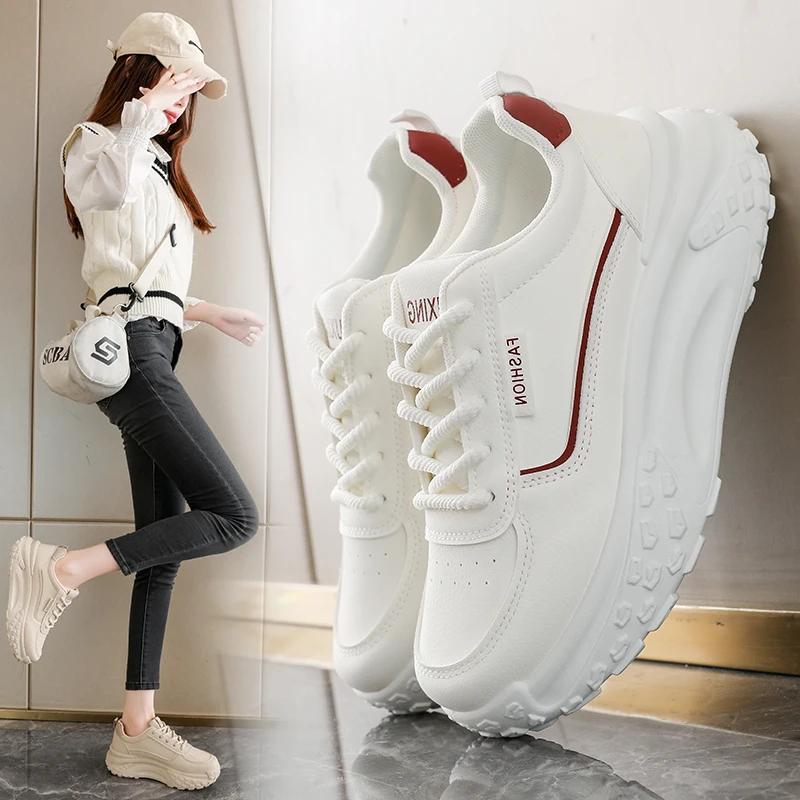 

Women's 5.5CM Platform Sneakers for Women Breathable Slip On Comfortable Walking Shoes Non Slip Lightweight Casual Shoes