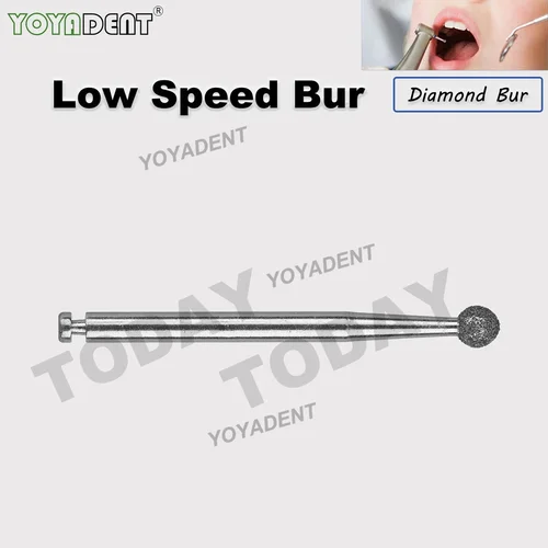 Imagen 2 del producto Fresa Dental cónica de diamante, extremo redondo, Extra fino, estándar, fresas de odontología, pieza de mano de baja velocidad RA, 2,35mm, 10 piezas