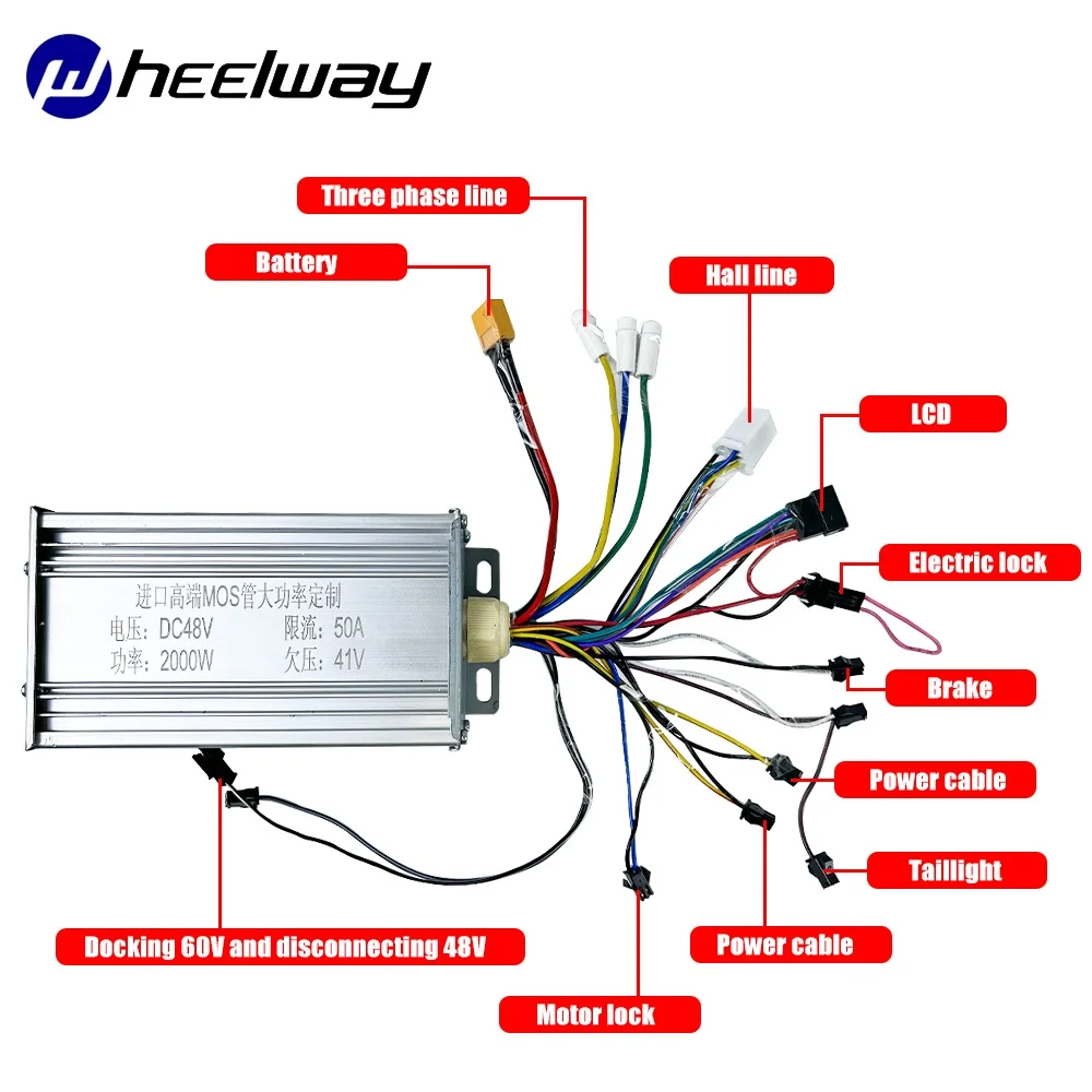 Motore del mozzo più forte della bici elettrica 14 pollici 48V, 60V, 72V, 2500W, 3500W, Kit Controller per Scooter elettrico da asporto