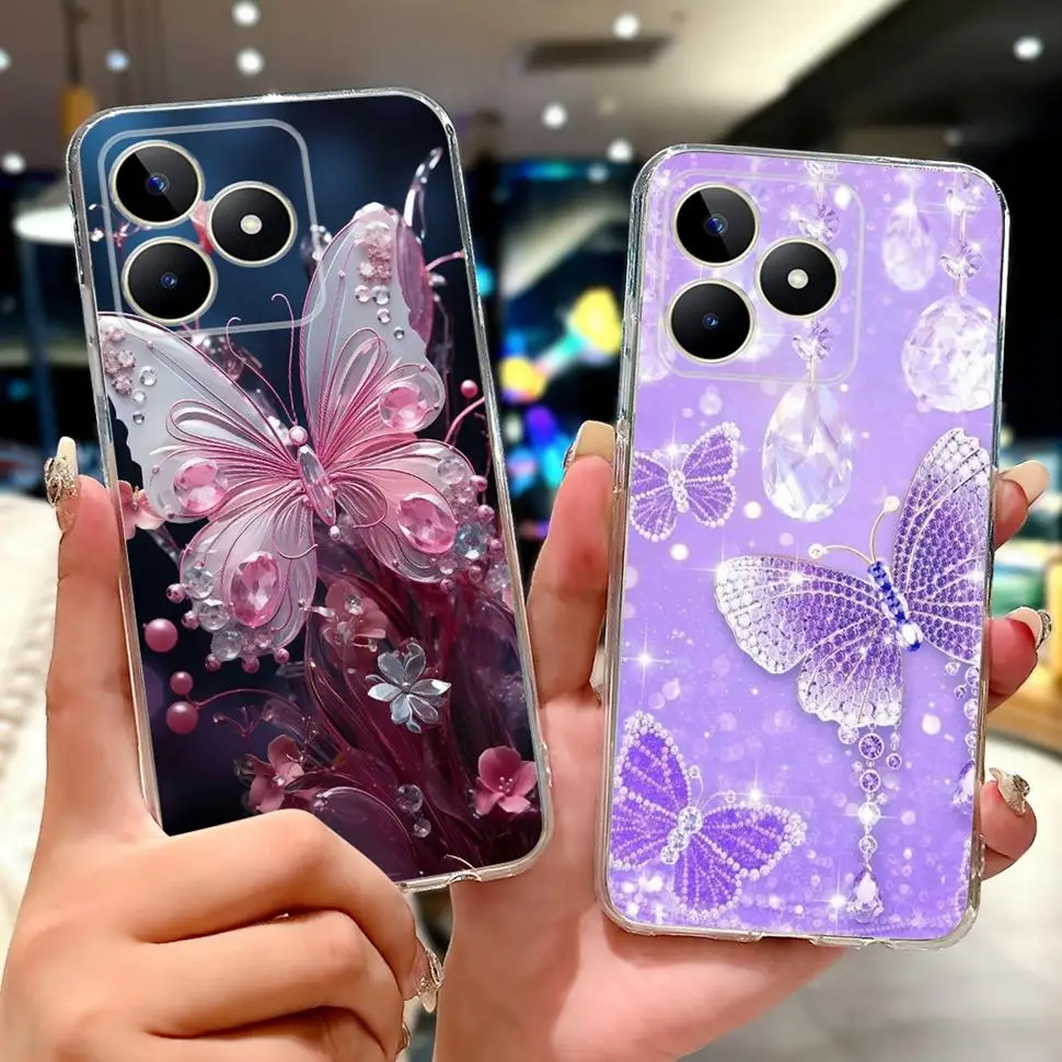 Phone Case For Infinix Smart 8 Shell Soft Fuuny Butterfly Protectors Cover X6525 For Infinix Smart 8 Smart8 HD Silicone Coque