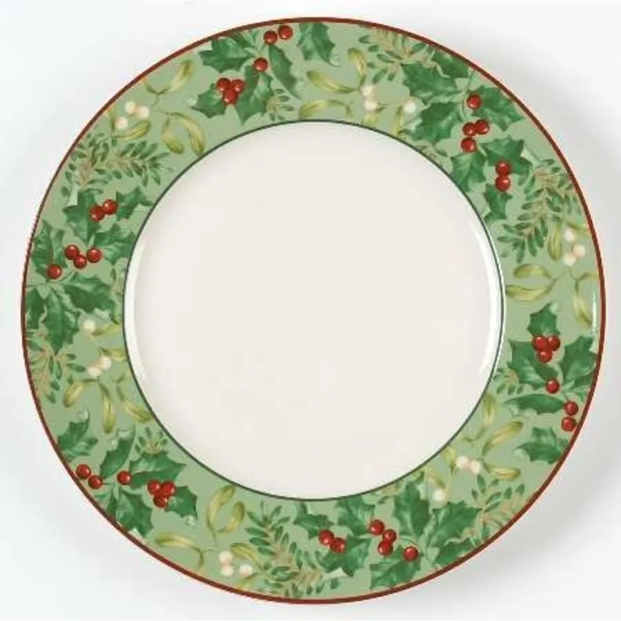 

Набор тарелок с рождественским лиством, 4 шт., 11 дюймов.