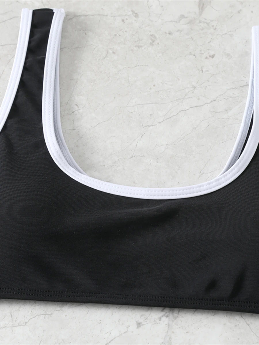 2026 Bikini deportivo liso de dos piezas, traje de baño para mujer, bañadores femeninos, traje de baño, ropa de playa