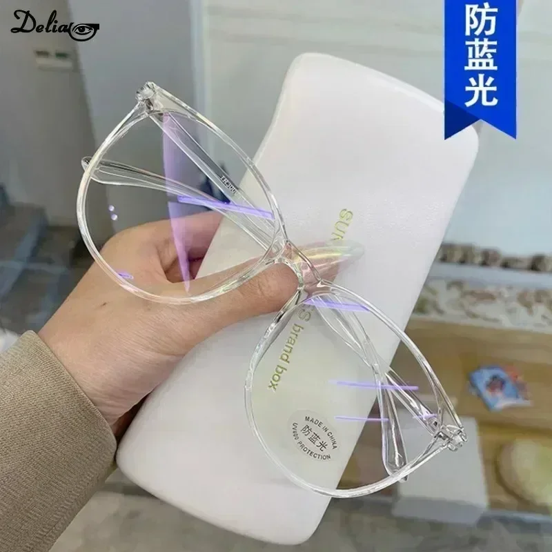 New Transparent Computer Glasses Frame Women Men Anti Blue Light Round Eyewear Blocking Glasses Optical Spectacle Eyeglass 2024 image 5
