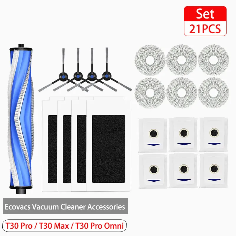 Voor Ecovacs Deebot T30 Pro Omni/T30 Max/YEEDI M12 Pro + Accessoires Belangrijkste Zijborstel Filter Mop stofzak Vervangende Onderdelen