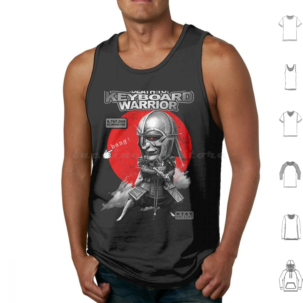 

Keyboard Tank Tops Print Cotton Fighter Internet Keyboard Knight