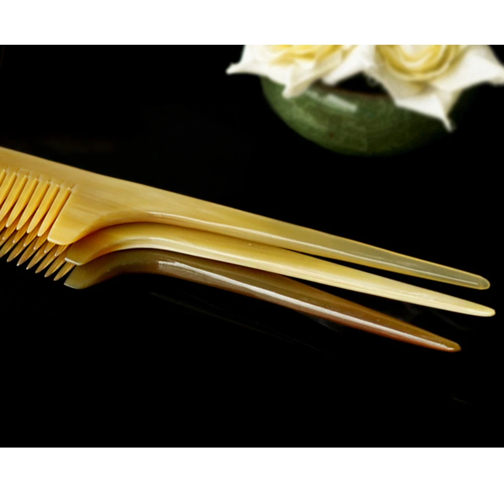 

1pc Dyeing Comb Barber Tool Fine Teeth Hair Styling Comb Smooth Scalp Friendly For Salon Home Use Horn Style Gift Friend
