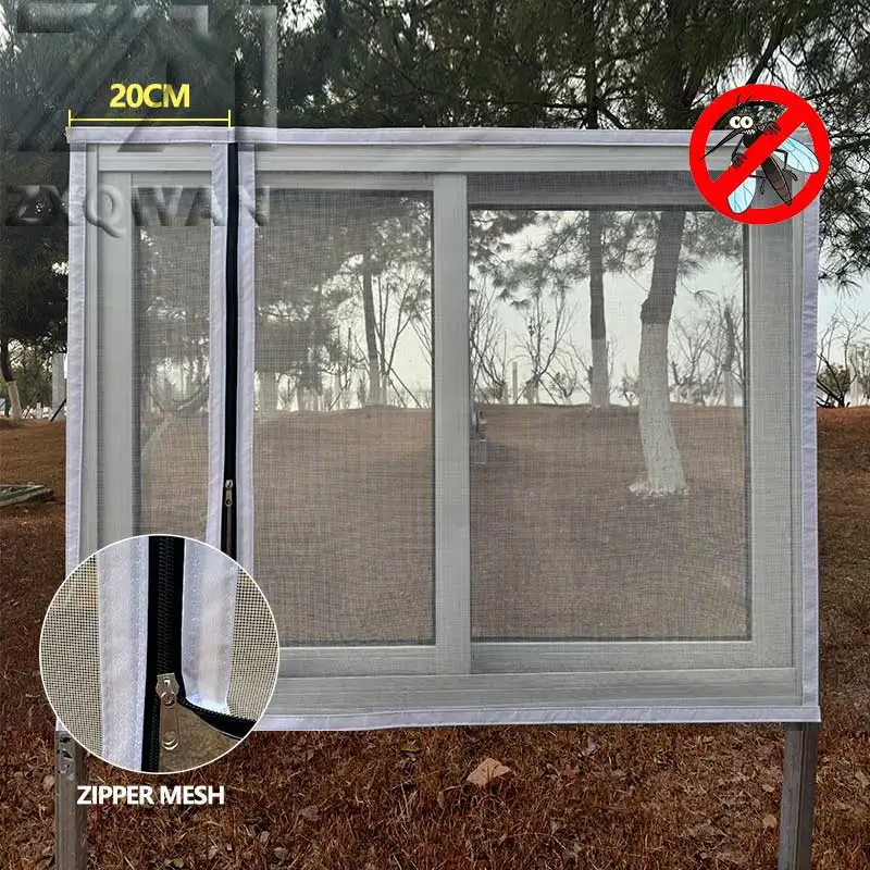

Encrypt mosquito, insect, and scratch resistant side opening gauze curtains for summer use, self-adhesive and non perforated