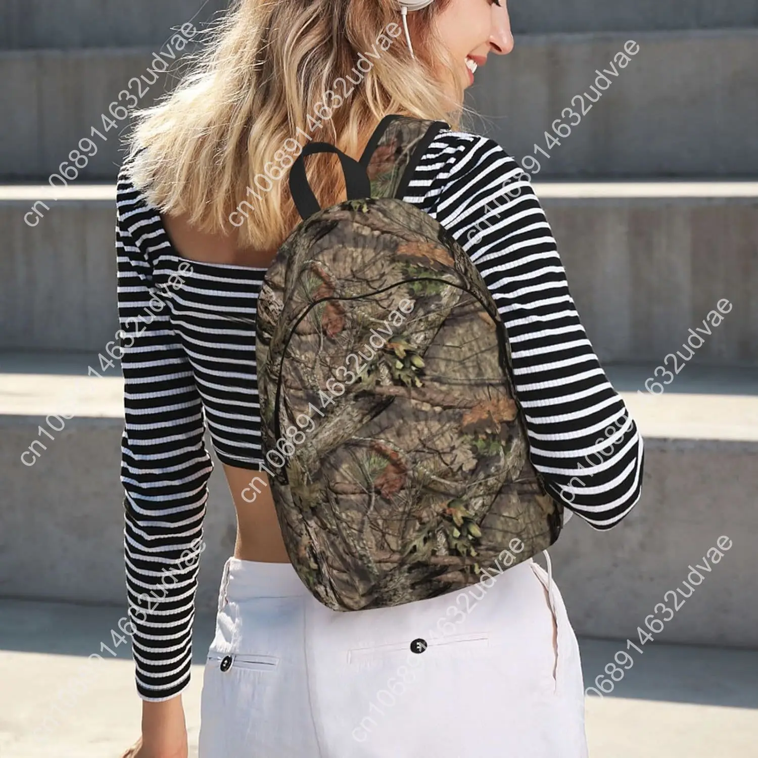 Camo Hunting Forest Camouflage School Backpack for Girls Boys Women Lightweight Canvas Bookbag Casual Laptop Daypack