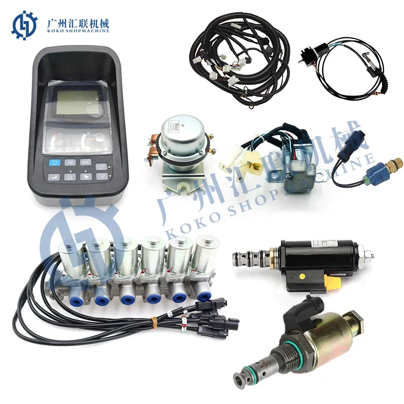 Excavator Hydraulic Pump Accessories Electric Parts Fuel Solenoid Valve For CAATE SANY VOL VO