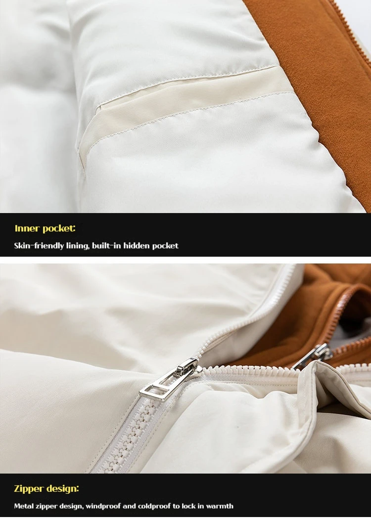 الشتاء سترات الحرارية الرجال النساء وهمية قطعتين معطف القطن سميكة الدافئة ملابس خارجية يندبروف الكورية شعبية الملابس الرجال