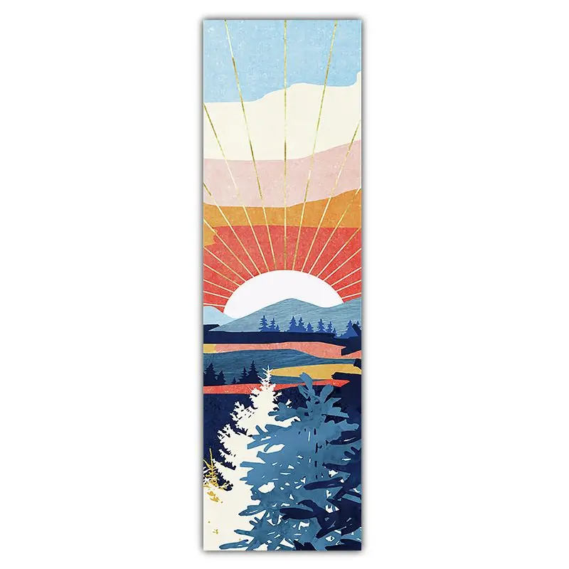 VIKAMA Retro Sunset Lake Reflection Strip Tapestry Wall Decoration Entrance Room Decoration Home Decoration