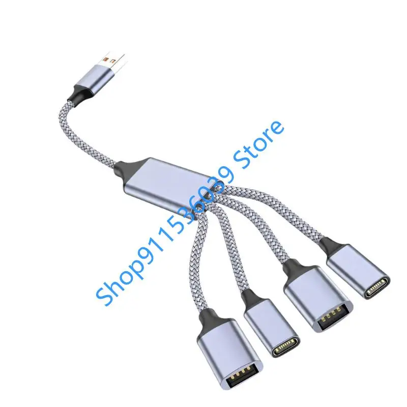 30-200cm Type C Hubs USB Type C Splitter Cable 2 Type C 2 USB Multi Port Expander Data Chargers Adapter For Phone computer