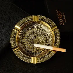 Ashtrays Vintage 3D Pattern Metal Gift Box Ash Tray Home Desk Men Women Cigar Smokeless Modern Luxury Practical Accessories